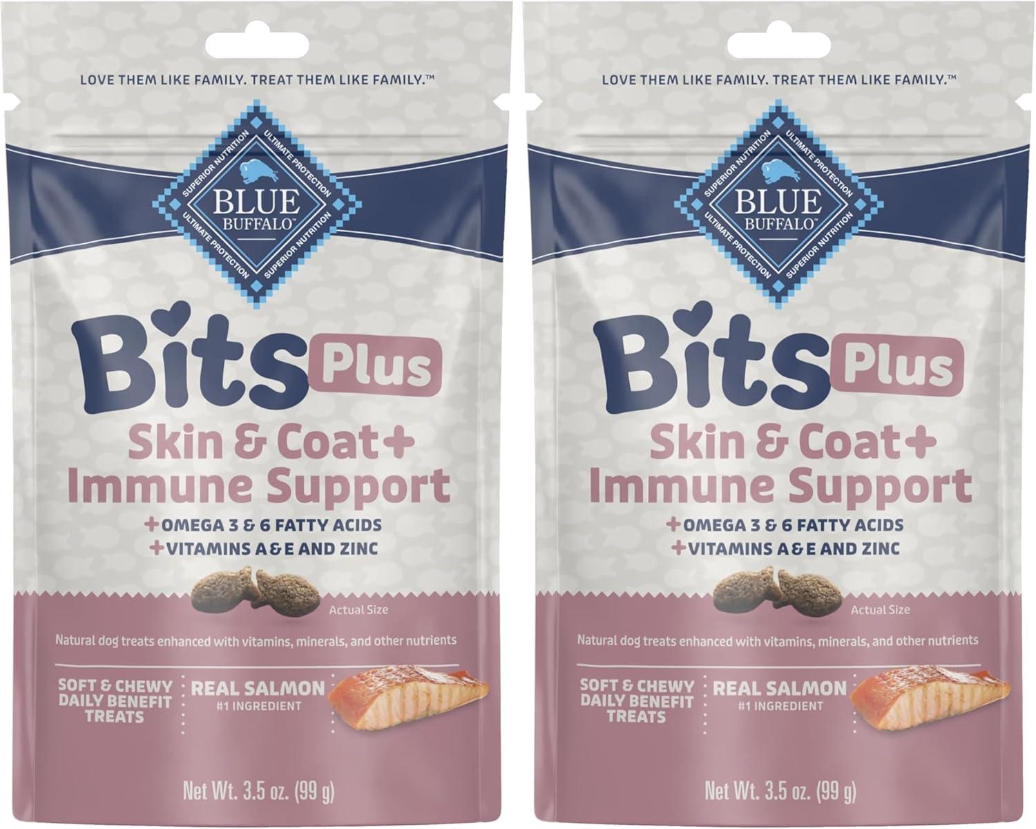 imageBlue Buffalo Blue Bits Plus Mobility and Immune Support Daily Benefit Dog Treats Soft amp Chewy Beef Morsels 35oz BagSalmon