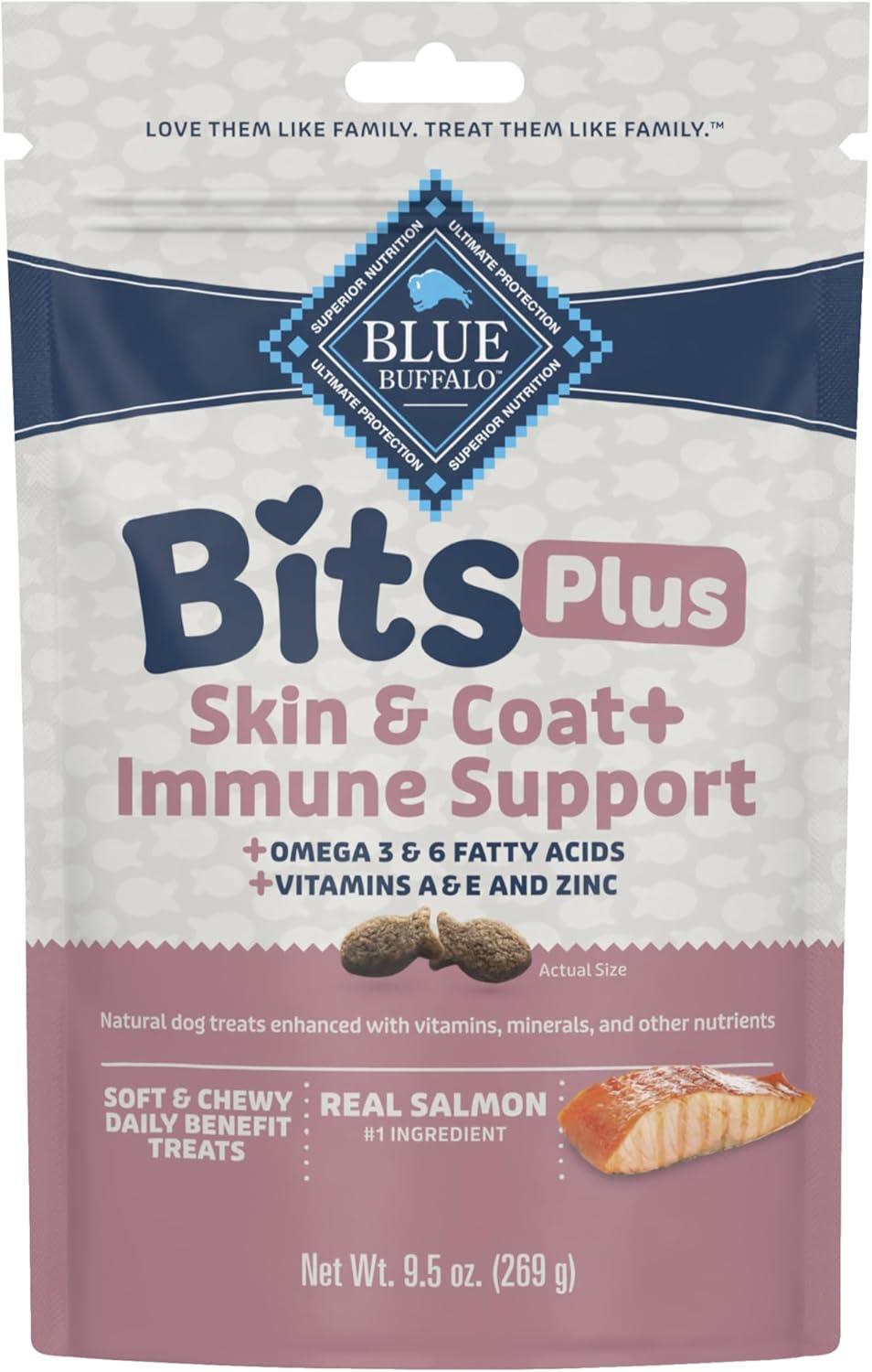 imageBlue Buffalo Blue Bits Plus Mobility and Immune Support Daily Benefit Dog Treats Soft amp Chewy Beef Morsels 35oz BagSalmon