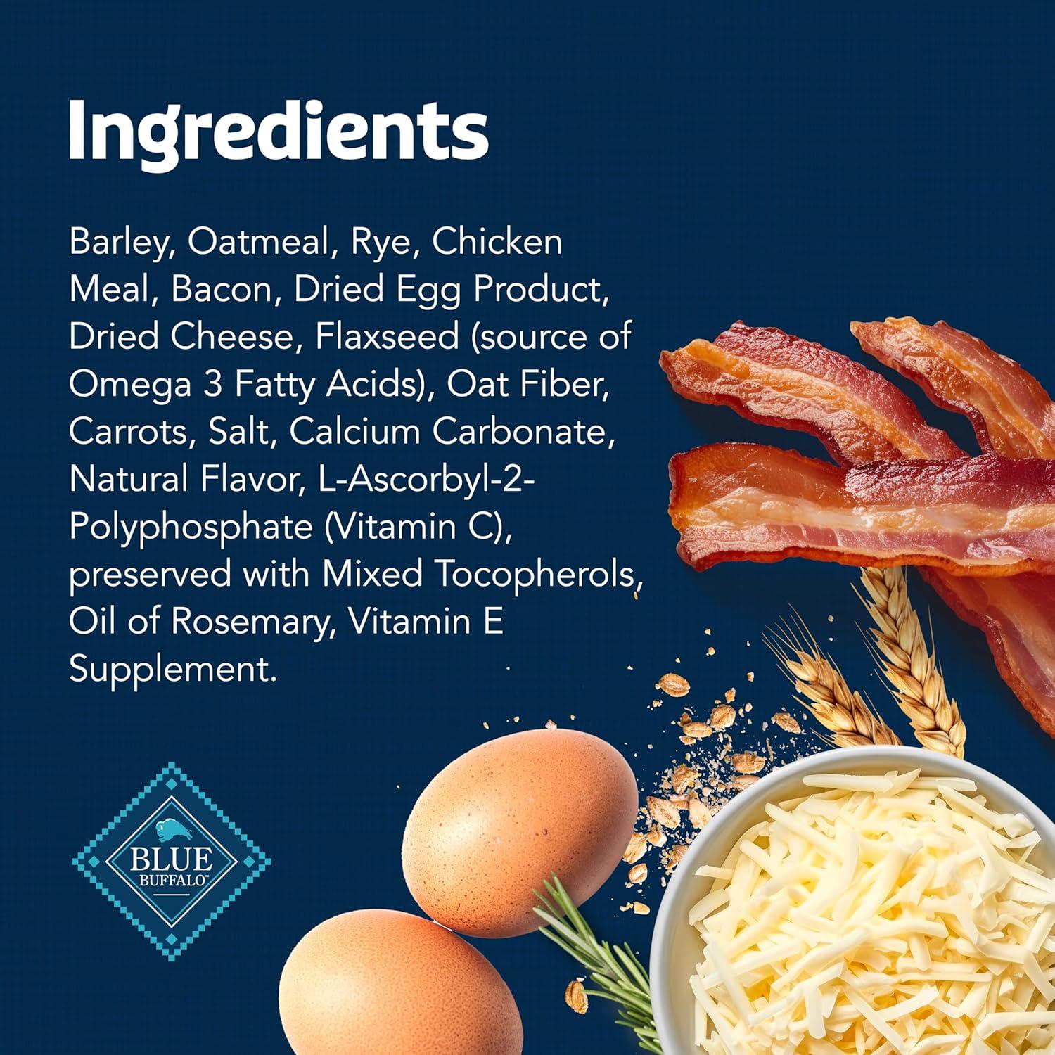 imageBlue Buffalo Health Bars Mini Crunchy Dog Biscuits OvenBaked with Natural Ingredients Bacon Egg amp Cheese 16oz BagBacon Egg Cheese