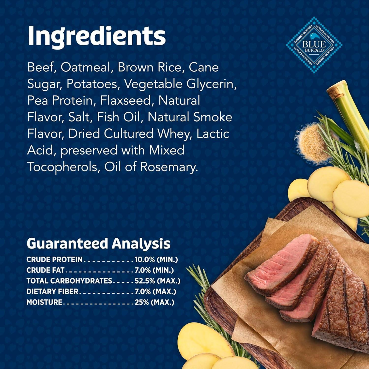 imageBlue Buffalo Jumbo Bits Soft amp Chewy Anytime Treats Chicken Recipe Natural Dog Treats Mineral Enhanced for Flavor 4 oz BagBeef