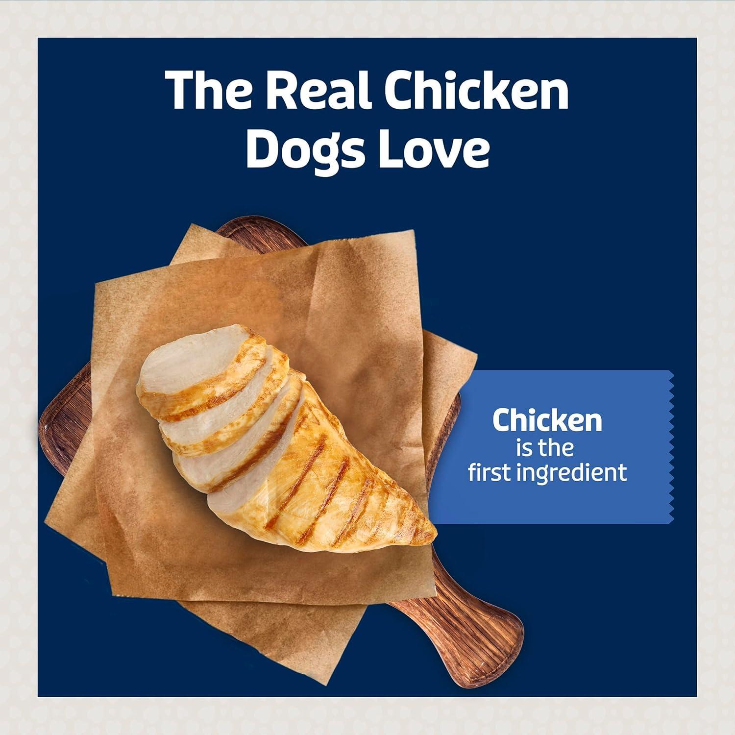 imageBlue Buffalo Jumbo Bits Soft amp Chewy Anytime Treats Chicken Recipe Natural Dog Treats Mineral Enhanced for Flavor 4 oz BagChicken