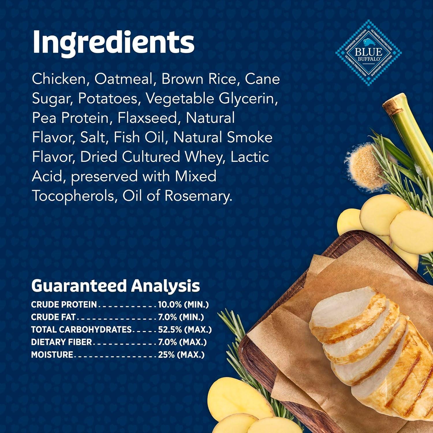 imageBlue Buffalo Jumbo Bits Soft amp Chewy Anytime Treats Chicken Recipe Natural Dog Treats Mineral Enhanced for Flavor 4 oz BagChicken