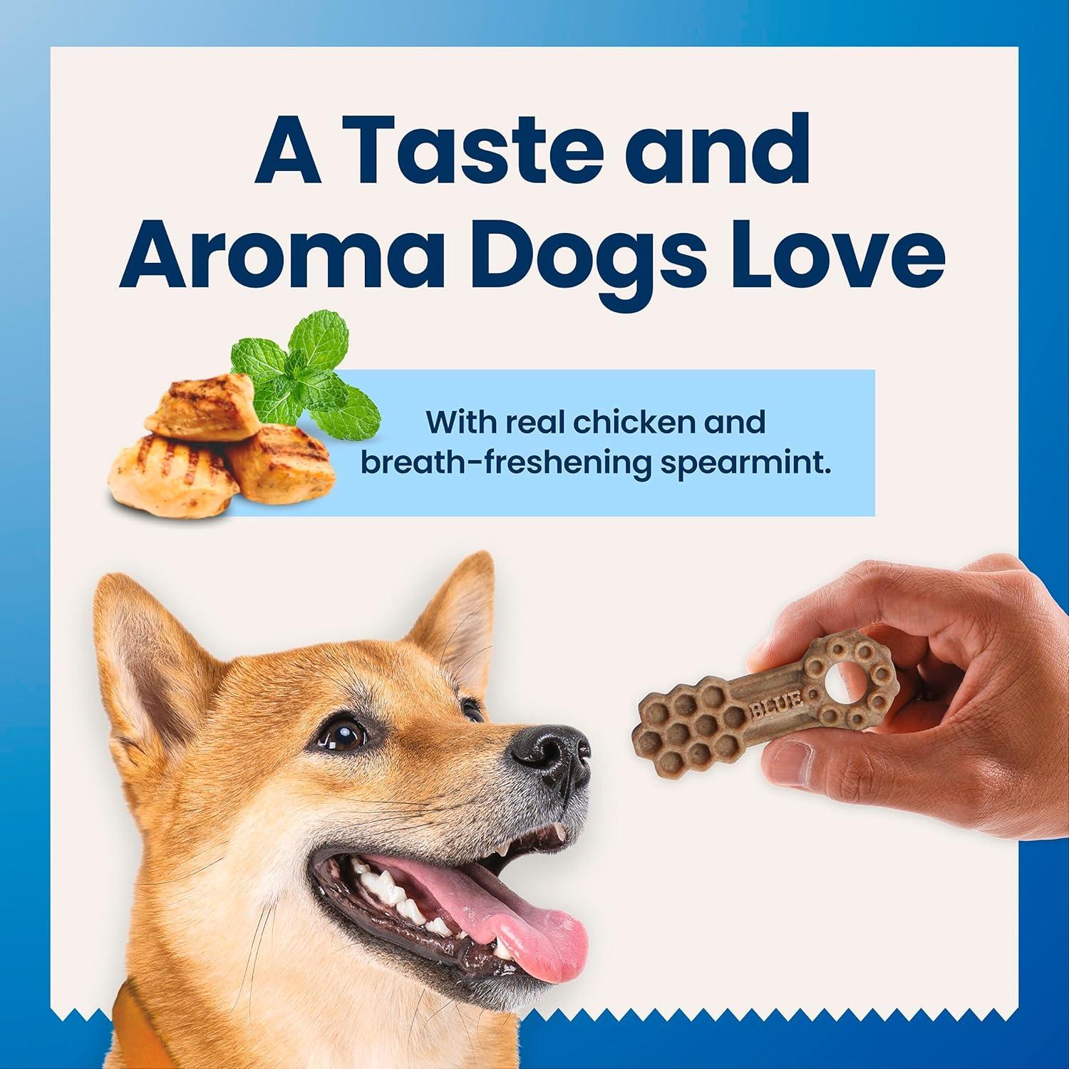 imageBlue Buffalo Medium Dental Chews Bundle Natural Dog Treats Enhanced with Vitamins Minerals and Other Nutrients Two 23 oz BagsMedium Bones For Dogs 2050 lbs