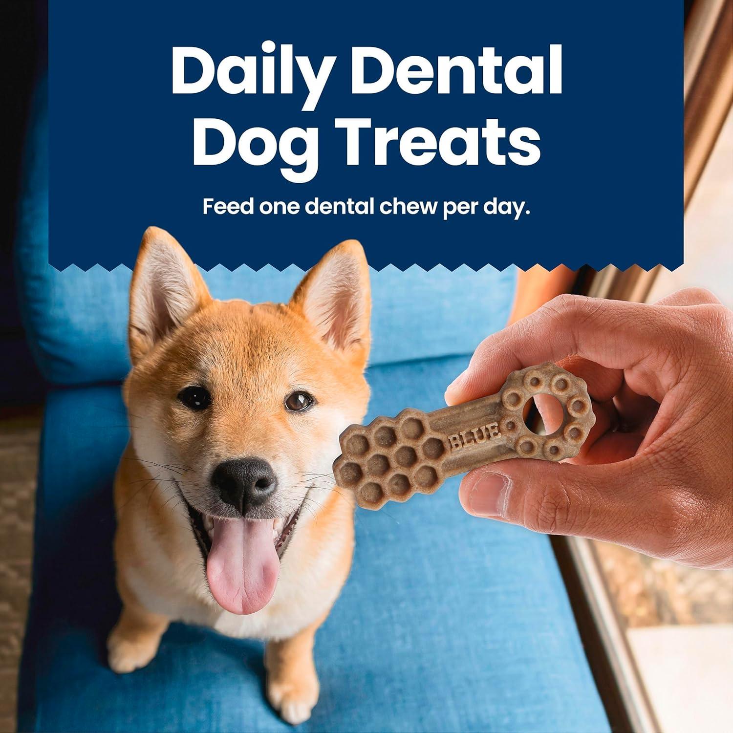 imageBlue Buffalo Medium Dental Chews Bundle Natural Dog Treats Enhanced with Vitamins Minerals and Other Nutrients Two 23 oz BagsMedium Bones For Dogs 2050 lbs