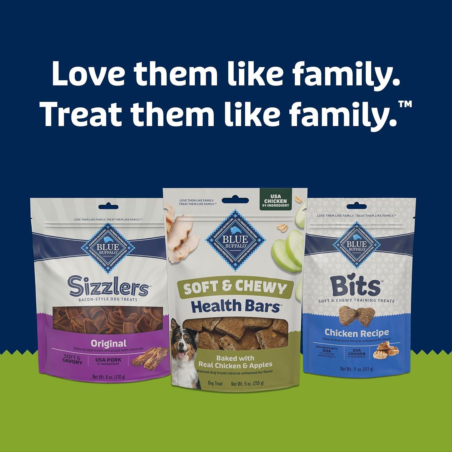 imageBlue Buffalo Soft amp Chewy Health Bars Baked with Real Chicken amp Coconut Natural Dog Treats MineralEnhanced for Flavor 9 oz BagChicken Apples