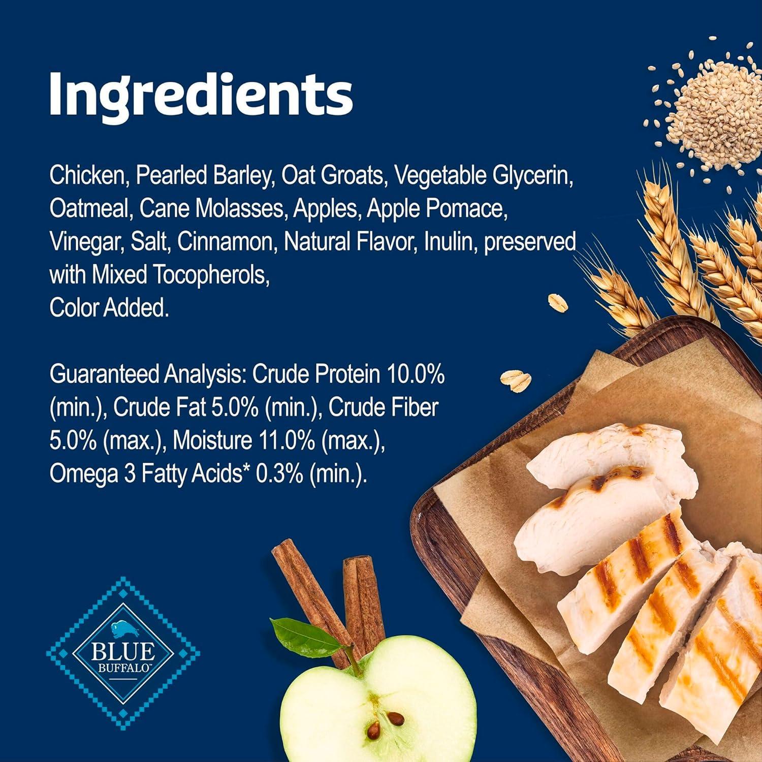 imageBlue Buffalo Soft amp Chewy Health Bars Baked with Real Chicken amp Coconut Natural Dog Treats MineralEnhanced for Flavor 9 oz BagChicken Apples