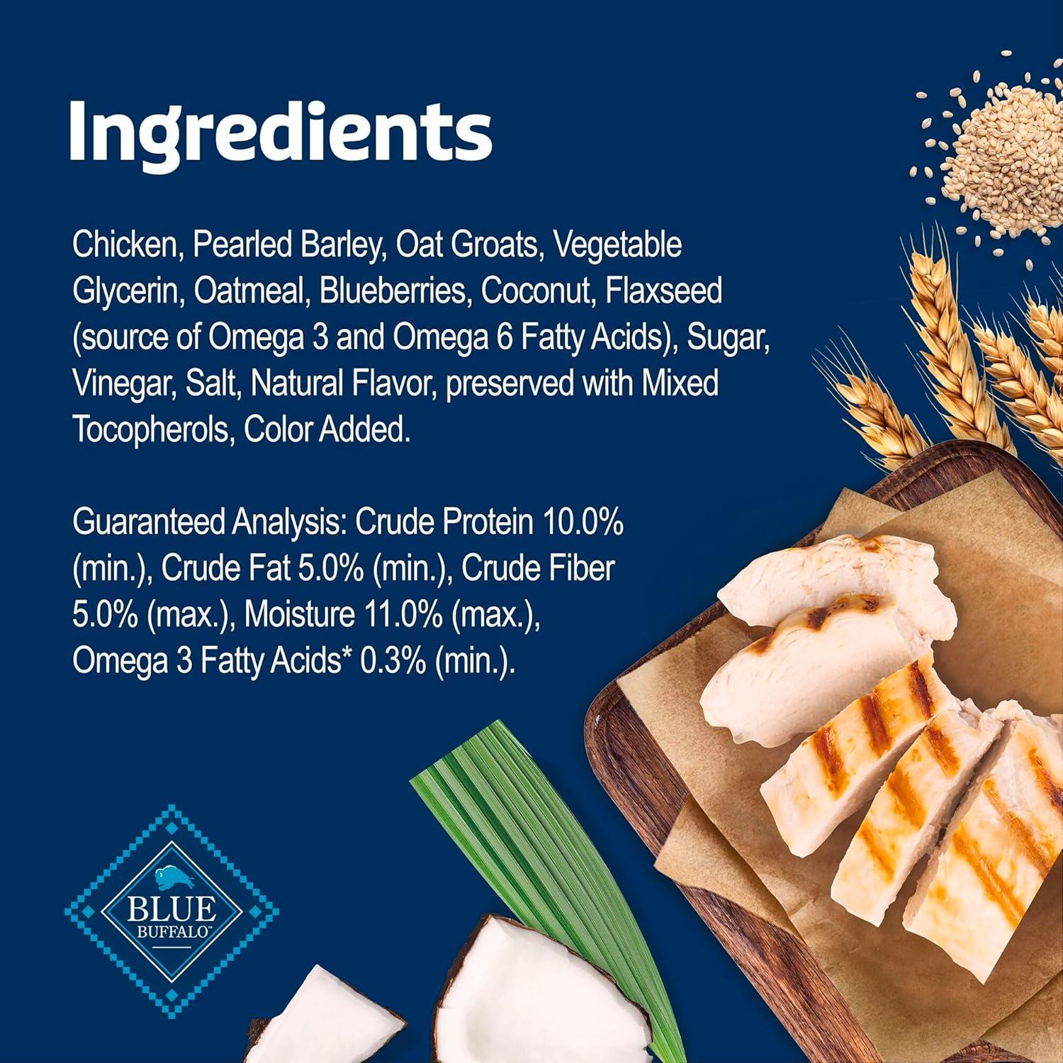 imageBlue Buffalo Soft amp Chewy Health Bars Baked with Real Chicken amp Coconut Natural Dog Treats MineralEnhanced for Flavor 9 oz BagChicken Coconut