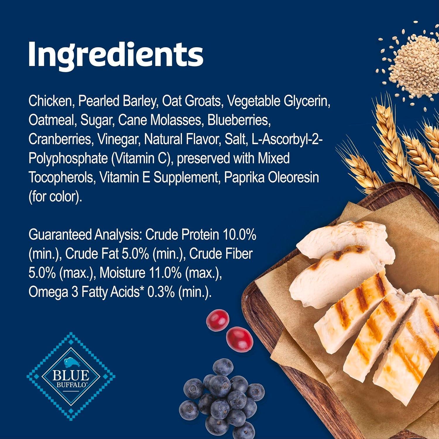 imageBlue Buffalo Soft amp Chewy Health Bars Baked with Real Chicken amp Coconut Natural Dog Treats MineralEnhanced for Flavor 9 oz BagChicken Mixed Berries