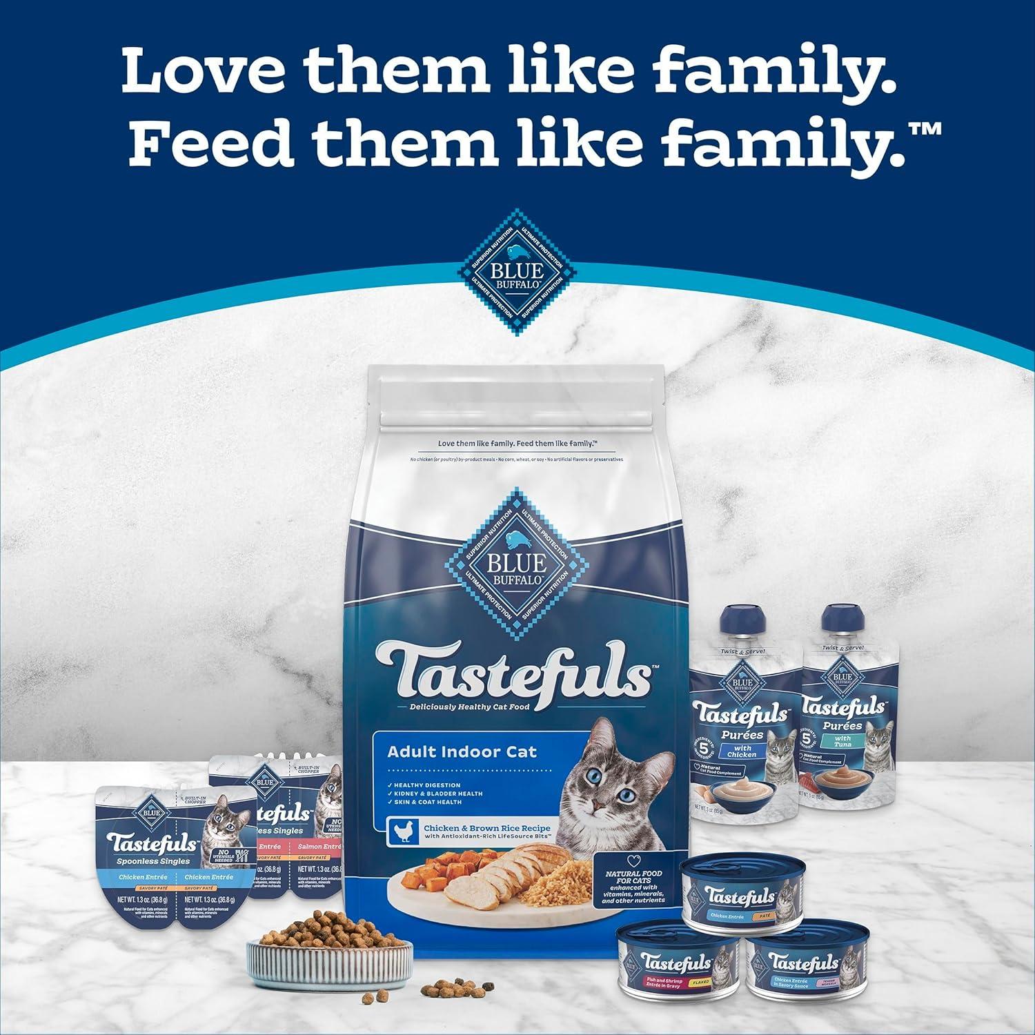 imageBlue Buffalo Tastefuls Mini Pures Natural Cat Treats Chicken and Tuna Variety Pack 05 oz Single Servings 4CountVariety Pack Chicken Tuna
