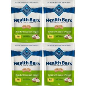 Blue Buffalo Health Bars Mini Crunchy Dog Biscuits, Oven-Baked with Natural Ingredients, Bacon, Egg & Cheese, 16-oz Bag(Apple & Yogurt)