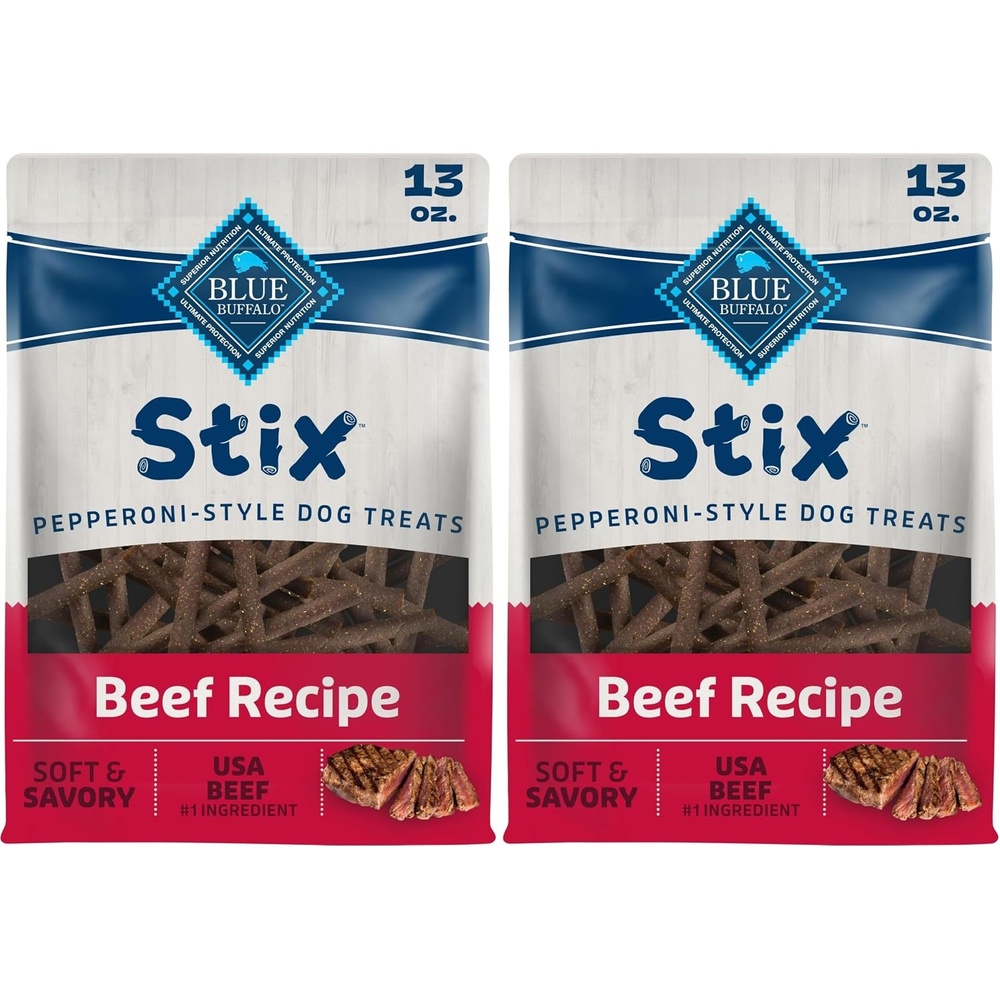 image:imageBlue Buffalo Stix Natural SoftMoist Dog Treats Beef Recipe 13oz Bag Pack of 2