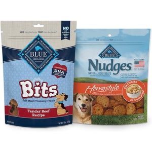Blue Buffalo Dog Treats Variety Bundle, Beef and Chicken, Peas and Carrots