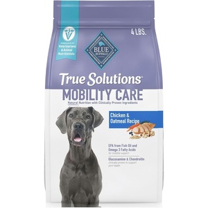 Blue Buffalo True Solutions Mobility Care Natural Dry Dog Food for Adult Dogs, Chicken, 4-lb. Bag(Chicken)